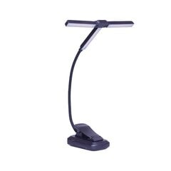 Kolmepealine LED raamatuvalgusti, USB-laetav lugemislamp, hämardatav öövalgusti, kinnituslamp, 1000 mAh hõbedane цена и информация | Настольные лампы | kaup24.ee