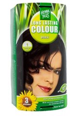 Hennaplus juuksevärv kauakestev värv must 1 hind ja info | Juuksevärvid | kaup24.ee