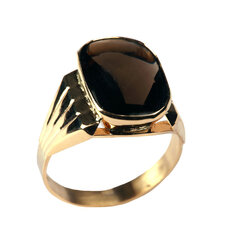 Золотое мужское кольцо с дымчатым кварцем 21,0 цена и информация | Мужские украшения | kaup24.ee