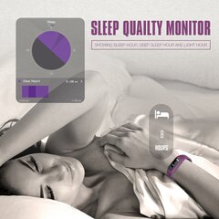 B15P nutikas Bluetoothi sportlik veekindel käevõru fitnessi jälgija, mis on sobitatud rakendusega APP Purple hind ja info | Nutikellad (smartwatch) | kaup24.ee