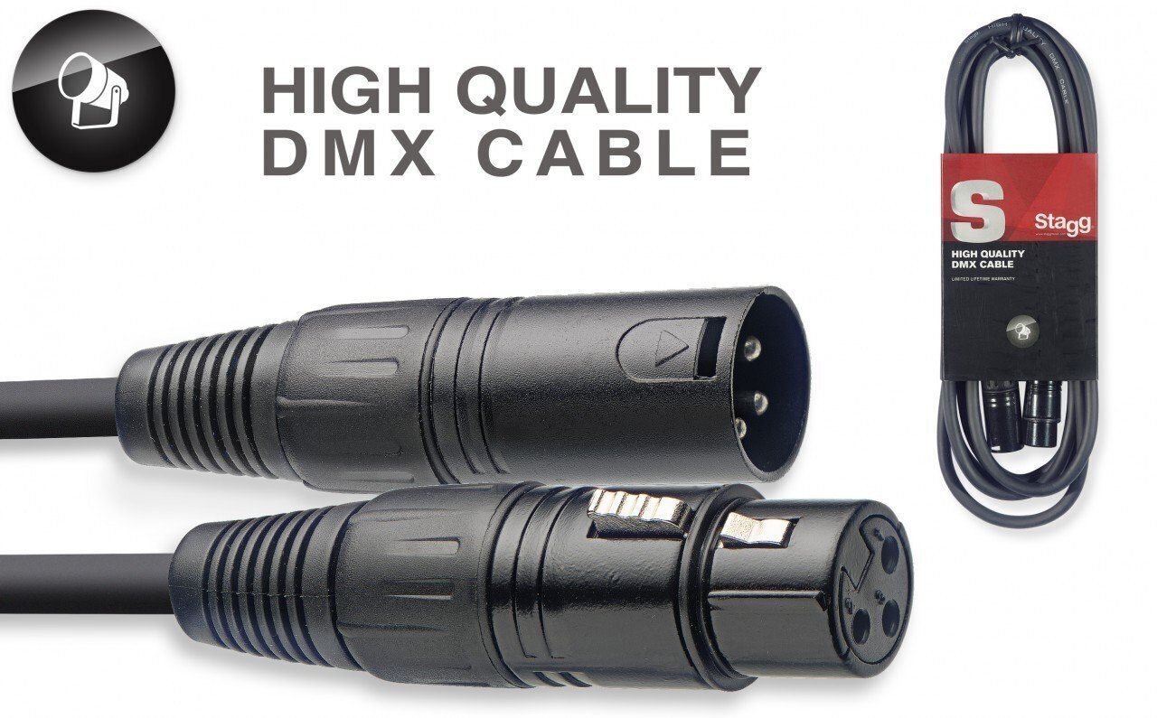 DMX kaabel Stagg XLR/f - XLR/m 5m hind ja info | Kaablid ja juhtmed | kaup24.ee