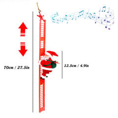 (Punane redel) 2024 Jõuluvana elektriline ronimisredel Jõulupuu kaunistus sise-/väljas uusaasta lastele kingitused цена и информация | Рождественские украшения | kaup24.ee