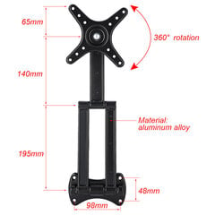 Настенный кронштейн с поворотным креплением и наклоном для плоского телевизора с ЖК-экраном 10-27 дюймов цена и информация | Музыкальные центры | kaup24.ee