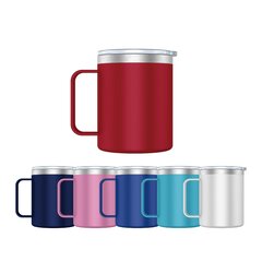 Thermo Mug Coffee and Tea to Go 400ml - Roostevabast terasest termokruus sanga ja kaanega pudel, klaas (MKB400 999) 400ml punane hind ja info | Köögitarbed | kaup24.ee