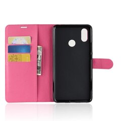 Litchi Skin Wallet Nahast aluse ümberpööratav kate Xiaomi Mi Max 3Pink jaoks hind ja info | Telefoni kaaned, ümbrised | kaup24.ee