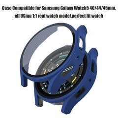 Чехол из закаленного стекла с рамкой из ПК, совместимый с Samsung Galaxy Watch5 40 44 45 мм, противоударные защитные чехлы для смарт-часов цена и информация | Смарт-часы (smartwatch) | kaup24.ee