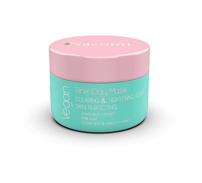 Näomask Nacomi Vegan Pink Clay Mask 50 ml hind ja info | Näomaskid, silmamaskid | kaup24.ee