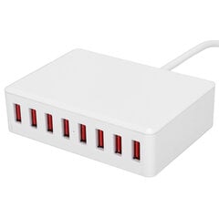 2,4A 40W 8 pordiga USB laadija Kaasaskantav USB lauaarvuti nutikas laadimisjaam telefonidele tahvelarvutitele AU pistik 100–240 V hind ja info | Mobiiltelefonide laadijad | kaup24.ee