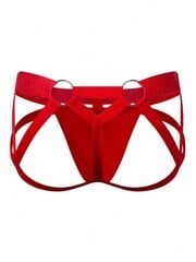 Meeste O-rõnga detail, välja lõigatud vöökoht Jockstrap·Red·M hind ja info | Meeste aluspesu | kaup24.ee