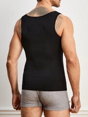 Meeste ühevärviline liibuv sport tanktop·must·XXL hind ja info | Vormiv pesu | kaup24.ee