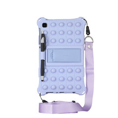 (A7Lite 2021 8,7 T225Purple Strap) Ümbris Samsung Galaxy Tab A7 Lite 8,7" 2021 SM-T220 T225 Tablet Kids jaoks turvaline silikoonümbris Galaxy Tab A8 2019 jaoks koos Strap pliiatsiga hind ja info | Tahvelarvuti lisatarvikud | kaup24.ee