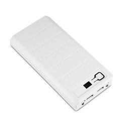 20000mAh 8 x 18650 patareid Power Bank Kit ümbris Kest Dual USB Type C + Micro USB port Valge hind ja info | Mobiiltelefonide lisatarvikud | kaup24.ee