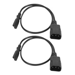 IEC320 C14 isane kuni IEC320 C7 emane toiteadapteri kaabel C14 kuni C7 toitemuunduri 2500 W toitejuhtme vahetus sülearvuti kõlari jaoks hind ja info | USB jagajad, adapterid | kaup24.ee