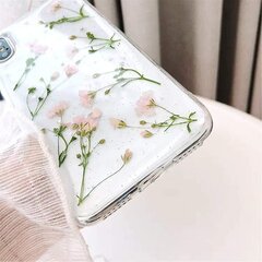 Iphone 7/8 Real Flower Case, Girls Floral Glitter Case Clear pehmest kummist pressitud kuivatatud lilledest kate Iphone 8/iphone 7-kollane цена и информация | Чехлы для телефонов | kaup24.ee