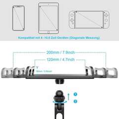 Mobiiltelefoni hoidik auto tahvelarvuti hoidik, sissetõmmatav peatoe hoidik iPhone'i seeria iPad / Samsung Galaxy Tabs / Kindle Fire HD jne jaoks. цена и информация | Сумки, держатели для телефонов | kaup24.ee