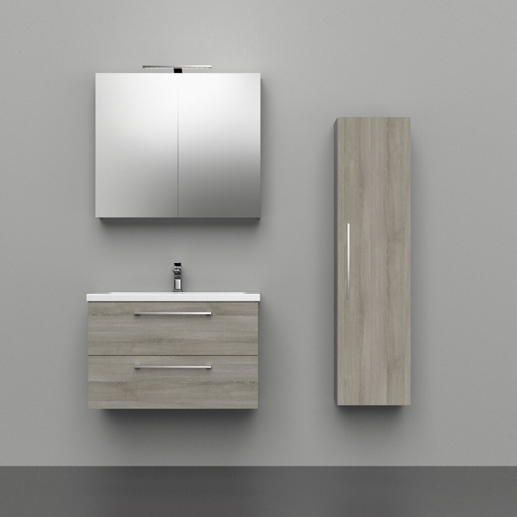 Alumine vannitoakapp RB Bathroom Scandic valamuga 81 cm, hall hind ja info | Vannitoakapid | kaup24.ee