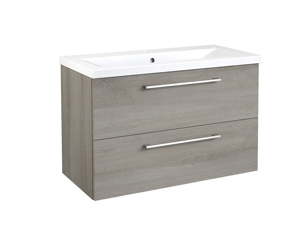 Alumine vannitoakapp RB Bathroom Scandic valamuga 81 cm, hall цена и информация | Vannitoakapid | kaup24.ee