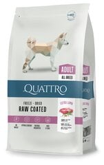 QUATTRO полноценный сухой корм для взрослых собак всех пород с большим количеством ягнятины 12 кг цена и информация | Сухой корм для собак | kaup24.ee