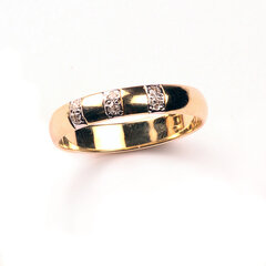 Золотое кольцо с бриллиантом 16,5 цена и информация | Кольцо | kaup24.ee