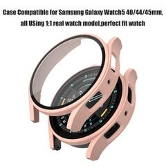 Чехол из закаленного стекла с рамкой из ПК, совместимый с Samsung Galaxy Watch5 40 44 45 мм, противоударные защитные чехлы для смарт-часов цена и информация | Смарт-часы (smartwatch) | kaup24.ee