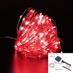 (10M 100LEDTaiyangneng Red)Solar String Fairy Lights 100LED Veekindel Outdoor Street Garland Päikeseenergia Lamp Jõulud aia jõulukaunistuseks hind ja info | Jõulutuled | kaup24.ee