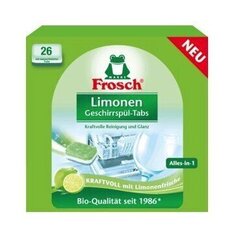 Nõudepesumasina tabletid sidrunilõhnaga Frosch 26 tk hind ja info | Nõudepesuvahendid | kaup24.ee