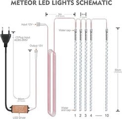 Светодиодные украшения LED 10 трубок цена и информация | Праздничные декорации | kaup24.ee