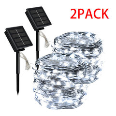 (10M 100LED2PC valge)7m Solar Led Light Outdoor Festoon Led Lamp Päikeseenergia Aiavalgustid Õues Veekindlad Fairy Garland String Jõulutuled цена и информация | Гирлянды | kaup24.ee