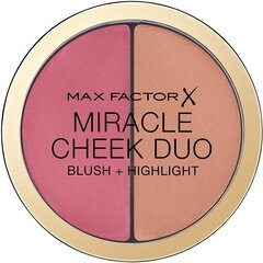 Румяна Max Factor Miracle Cheek Duo (Blush & Highlight) 11 г цена и информация | Бронзеры (бронзаторы), румяна | kaup24.ee