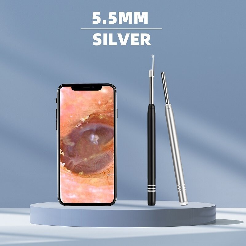 (5,5 mm 3IN1 HÕBE) Kõrvapuhastus Endoskoobi kaamera 3in1 Micro USB Type-c 5,5 mm 3,9 mm Mini visuaalne kõrvapiki kõrva lusikas otoskoop Android-telefonidele PC kõrvavaha eemaldamise komplektid hind ja info | Massaažiseadmed | kaup24.ee