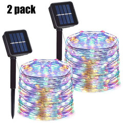 (7M 50LEDMulticolor 2PC)7m Solar Led Light Outdoor Festoon Led Lamp Solar Garden Outdoor Fairy Garland String Christmas Decor 4321pakk цена и информация | Гирлянды | kaup24.ee