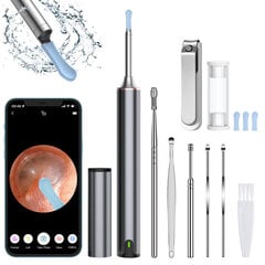 (Otoskoop)Nutikad visuaalsed kõrvapulgad Otoskoobi endoskoobi HD vaha eemaldamise tööriist Earpick Mini Camera Health Care Cleaner Juhtmevaba lingirakendus Kõrvavaha eemaldamise komplektid цена и информация | Массажеры | kaup24.ee