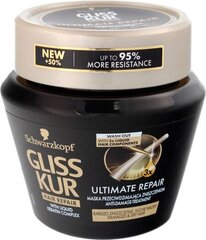 Защищающая от повреждений маска для волос Schwarzkopf GLISS KUR Ultimate Repair 300 ml цена и информация | Средства для укрепления волос | kaup24.ee