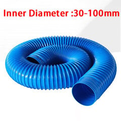 1 meeter 30-100 mm tööstusliku tolmu imemistoru sinine PVC plastist painduv voolik tolmueemaldustoru pehme pistik gofreeritud toru hind ja info | Kastekannud, voolikud, niisutus | kaup24.ee