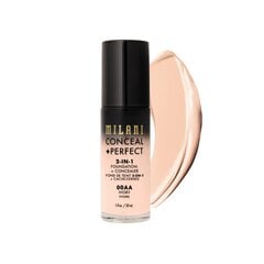 Milani CONCEAL + PERFECT 2-IN-1 FOUNDATION - 00AA - Ivory - jumestuskreem цена и информация | Пудры, базы под макияж | kaup24.ee