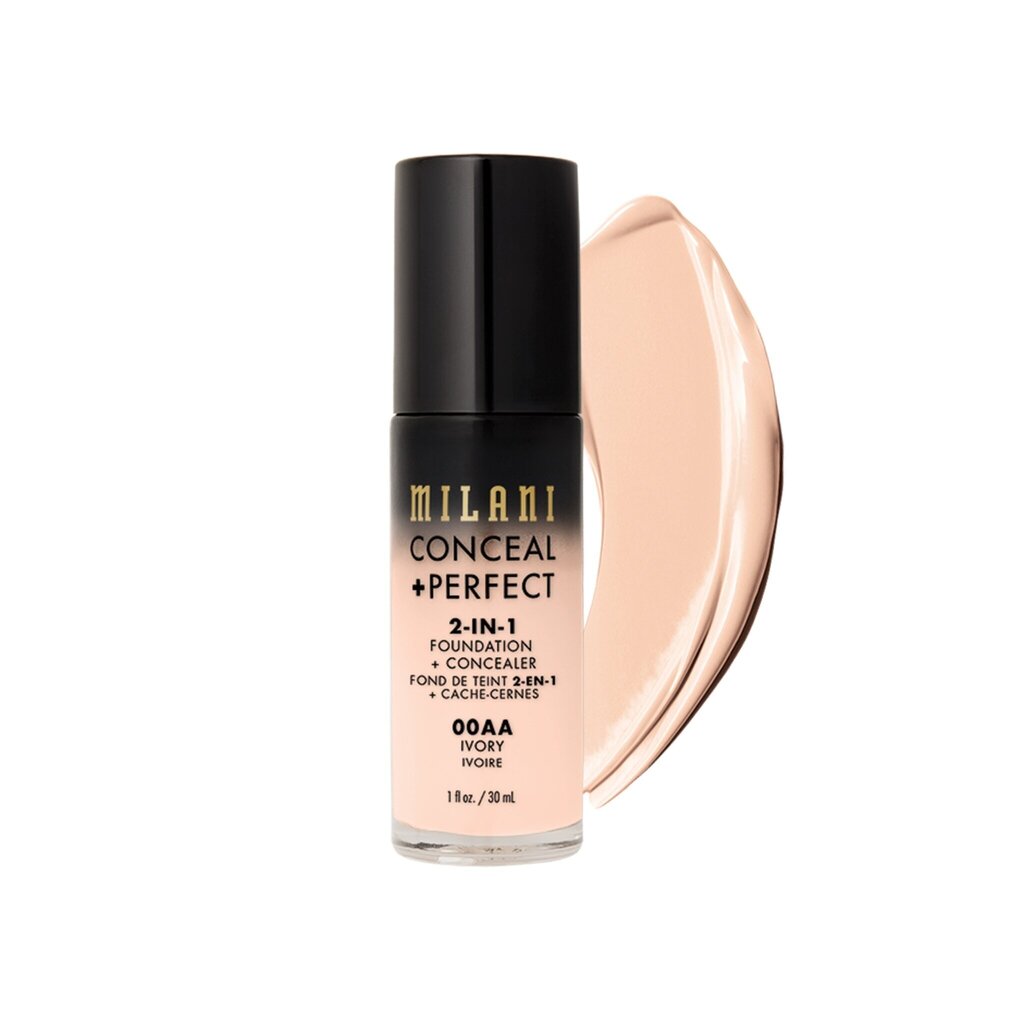 Milani CONCEAL + PERFECT 2-IN-1 FOUNDATION - 00AA - Ivory - jumestuskreem цена и информация | Jumestuskreemid, puudrid | kaup24.ee