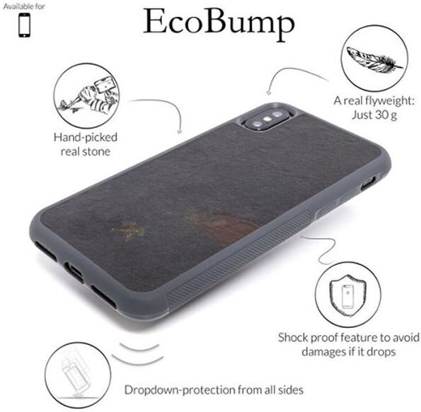 Woodcessories Stone Collection EcoCase, telefonile iPhone Xs Max, volcano black (sto056) hind ja info | Telefoni kaaned, ümbrised | kaup24.ee