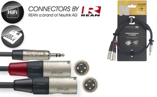 Stagg NYC1/MPS2XMR, Aux 3.5 mm/XLR, 1 m hind ja info | Kaablid ja juhtmed | kaup24.ee