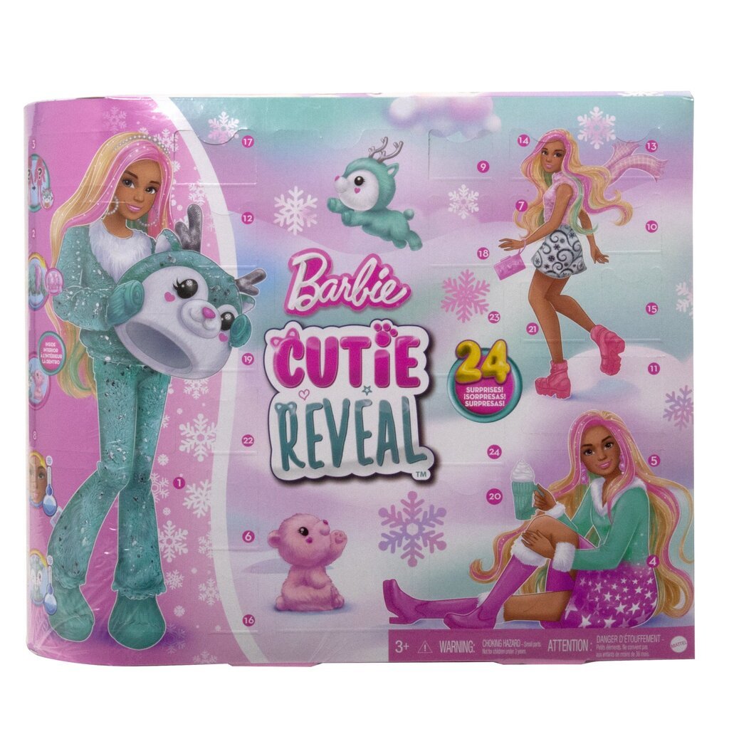 Barbie nuku advendikalender Mattel Barbie 2023 hind ja info | Jõulukaunistused | kaup24.ee