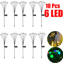 (Soe valgus6 LED-10tk)Päikeseenergia LED-valgusti Välisaia kaunistus Maastikuvalgustid Ilutulestik Firefly Muruvalgustid Maamaja Terrass Rõdu Dekoratsioonilamp цена и информация | Гирлянды | kaup24.ee