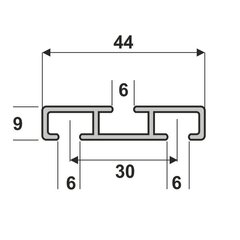 Kardinasiin 1-realine koos konksudega, 150 cm цена и информация | Карнизы | kaup24.ee