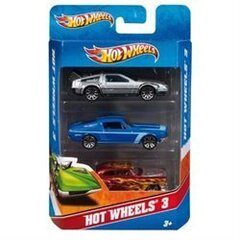 Automudelite komplekt Hot Wheels K5904, 3 tk цена и информация | Развивающий мелкую моторику - кинетический песок KeyCraft NV215 (80 г) детям от 3+ лет, бежевый | kaup24.ee