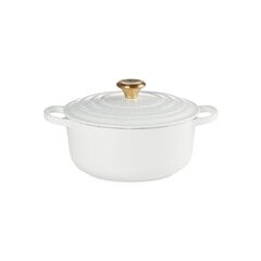 Le Creuset Чугунный сотейник круглый 24см / 4,2л белый цена и информация | Кастрюли, скороварки | kaup24.ee