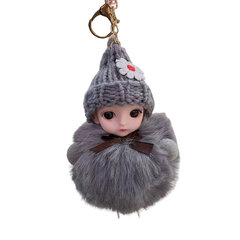 Võtmehoidja Pehme jumalik dekoratiivne silikoonist multikas Pompom Plush Doll Auto võtmeripats igapäevaseks kasutamiseks - taevasinine цена и информация | Женские сумки | kaup24.ee