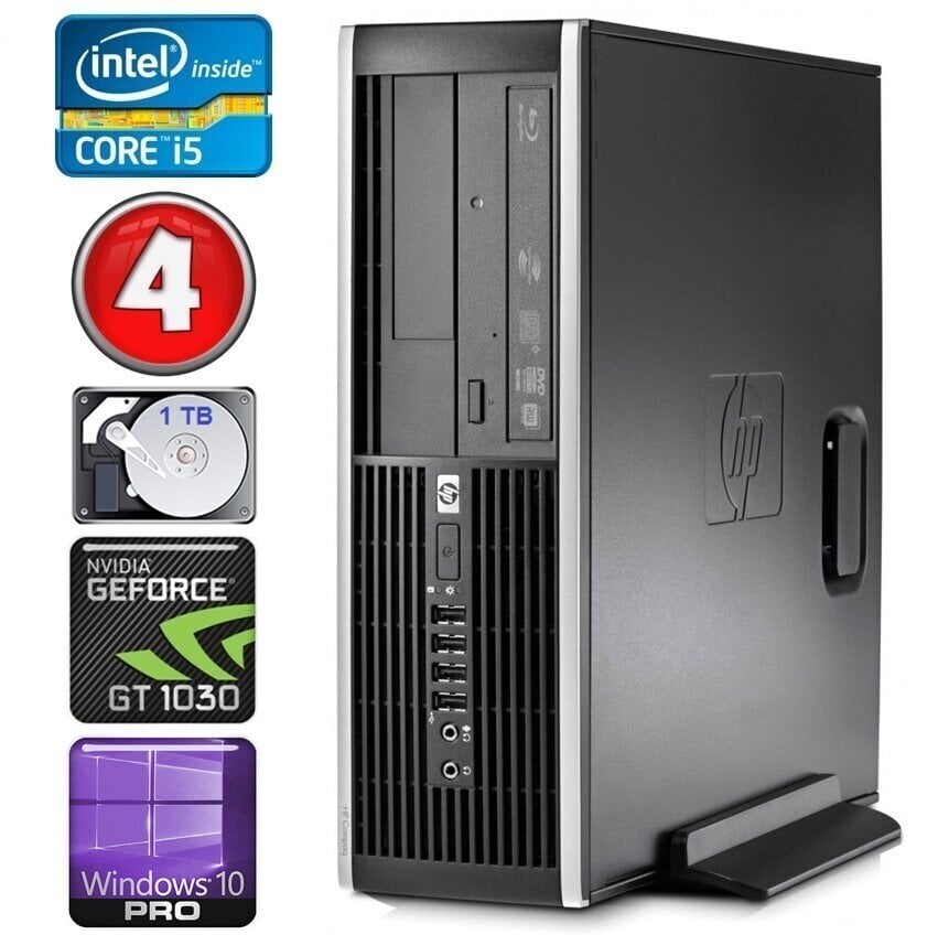 HP 8100 Elite SFF i5-750 4GB 1TB GT1030 2GB DVD WIN10Pro hind ja info | Lauaarvutid | kaup24.ee