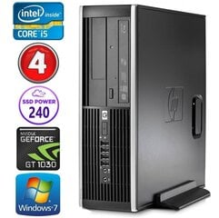 HP 8100 Elite SFF i5-750 4GB 240SSD GT1030 2GB DVD WIN7Pro hind ja info | Lauaarvutid | kaup24.ee