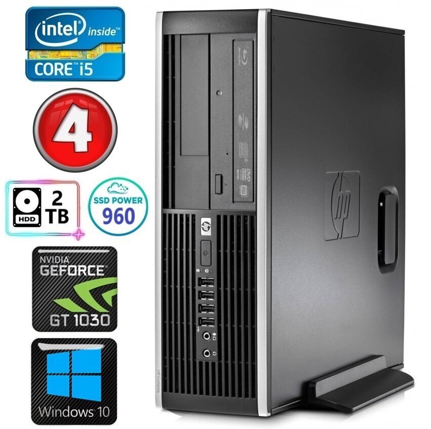 HP 8100 Elite SFF i5-750 4GB 960SSD+2TB GT1030 2GB DVD WIN10 hind ja info | Lauaarvutid | kaup24.ee