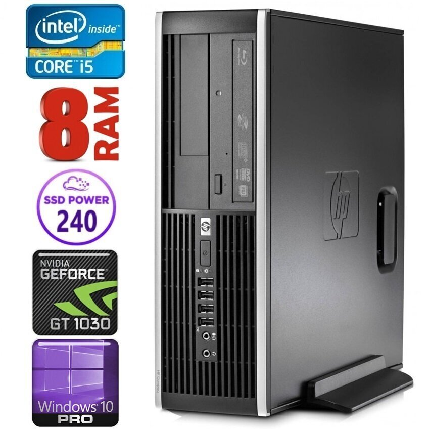 HP 8100 Elite SFF i5-750 8GB 240SSD GT1030 2GB DVD WIN10Pro hind ja info | Lauaarvutid | kaup24.ee