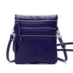 Naiste ehtsast nahast mitmeotstarbeline telefonikott Solid Crossbody Bag-Royal цена и информация | Женские сумки | kaup24.ee