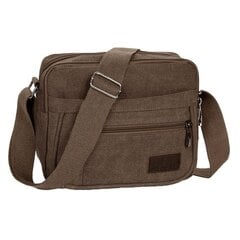 Moodne Unisex lõuendist Crossbody kott lukuga tasku vabaaja reisimiseks õues väike õlakott DTTT-Camel hind ja info | Naiste kotid | kaup24.ee